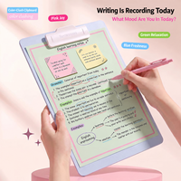 Porte-documents A4 bicolore avec clip, planche d'écriture pour étudiant, support de documents en mousse PP, bloc-notes de bureau, porte-feuilles de test