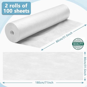 Disposable Non Woven <b>Flat</b> <b>Sheet</b> Roll <b>White</b> Plain Dyed Soft Breathable for Home Medical Spa Massage Use All Season Adult Size - Product Image 3