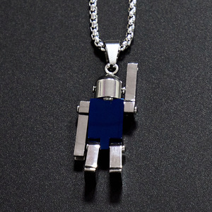Una collana robot personalizzata in acciaio inossidabile per uomini e donne alla moda giapponesi e coreani, con mani e <span class=keywords><strong>piedi</strong></span> <span class=keywords><strong>mobili</strong></span>, e - Product Image 4