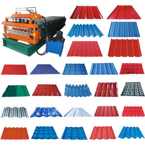 Hochgenaue Doppelschicht-Dachbahn herstellungs maschine Wellpappe glasierte Fliesen furnier Metalldach-Wandpaneel-Rollen form maschine - Product Image 1