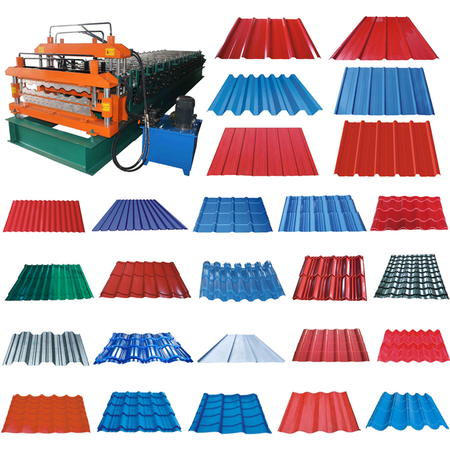 High-Accuracy Double Layer Roofing Sheet Making Machine Corrugated Glazed Tile Veneer Metal Roof Wall Panel Roll Forming Machine