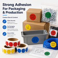 Étiquettes autocollantes personnalisées pour codage couleur, points adhésifs en papier couché pour marquage des stocks et des matériaux, OEM US