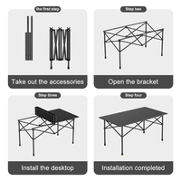Table pliante multifonctionnelle pour œufs enroulés, table de camping portable pour pique-nique, barbecue, pêche, plage