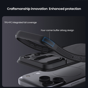 Ốp điện thoại Nillkin Camshield Pro Hybrid TPU <span class=keywords><strong>Bumper</strong></span> PC có nắp trượt bảo vệ camera cho iPhone 17 Pro Max, 17 Air, 16e, 15 Pro - Product Image 3