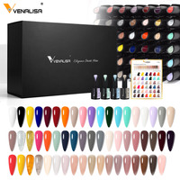 VENALISA 15ml 60pcs Gel Vernis à Ongles Gel Vernis à Ongles Set Cadeau Kit Gelée Semi-permanent Émail Gel Vernis à Ongles kit Vernis Primer