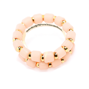 Fashion <b>Beaded</b> <b>Bracelet</b> 316L Stainless Steel PVD <b>Gold</b> Plating Sustainable Resistant - Product Image 2