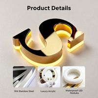 Insegna LED 3D Personalizzata Fengfan per Logo Aziendale, Insegna Esterna per Negozio, Insegne Commerciali Personalizzate, Lettere Luminose a LED