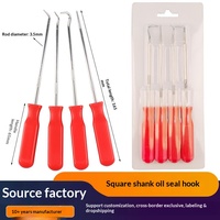 Kit d'outils de réparation automobile 4 pièces manuel, avec étui rigide OEM, pour le retrait de joints d'huile, de joints toriques et de garnitures de pneus