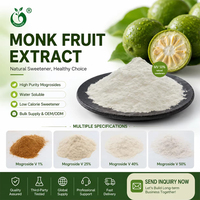 Groothandel Bulk Voedingsmiddelenkwaliteit Momordica Grosvenori Extract Zuivere Mogroside V Zoetstof Monk Fruit Extract 25% -50%