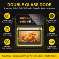 Four à Friture à Air Chaud Numérique 10L à Double Chauffage avec Écran Tactile et Fenêtre Visible pour Cuisine - Vente en Gros