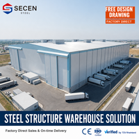 Entrepôt préfabriqué en structure métallique de style moderne personnalisable, qualité export, bâtiment métallique en structure acier certifié ISO