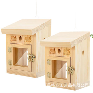 Nouvelle boîte d'élevage d'abeilles en bois transfrontalière, piège à insectes suspendu, cabane piège à insectes de jardin - Product Image 2