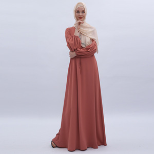 linterna mangas elástico puños étnicos estilo de diseños informales casual abaya musulmana árabe vestido - Product Image 4