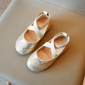 2023 Girls' Leather <b>Shoes</b> Korean Edition Little Girls' Princess Student Performance Dance <b>Shoes</b> Crystal Fashion Bean <b>Shoes</b> - Product Image 6