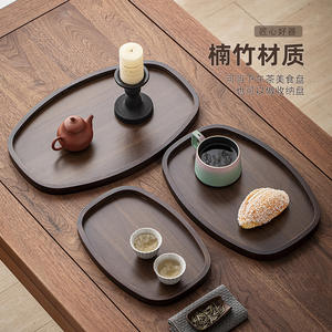 Bandejas de té al por mayor, bandejas de madera de nogal, platos multifuncionales para aperitivos, bandejas para guardar tazas, bandejas de exhibición para té y postres, de madera - Product Image 5