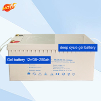 Batterie à gel solaire 12V 100AH 150AH 180AH 200AH à cycle profond longue durée pour appareils ménagers certifiée CE Garantie de 3 ans
