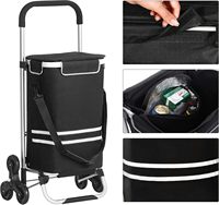 Vente chaude Portable Panier Pliable 6 Roues Grande Capacité Sac En Plastique pour Supermarché Vente Par Courrier Emballage