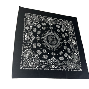 Promozione all'ingrosso In magazzino Design popolare bianco nero Multi copricapo sciarpa quadrata di cotone stupefacente bandane alla moda - Product Image 5