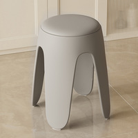 Bancs hauts modernes Tabourets souples avec sièges carrés en plastique épaissi pour adultes enfants Salon robuste Salle à manger Utilisation dans le parc