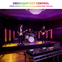 Nouvelle Conception TL-130Ultra Pack de 6 Barres de Lumières LED Pixel RGB DMX Artnet Sans Fil de 120 cm avec Support pour Événements, Soirées, DJ et Éclairage de Scène