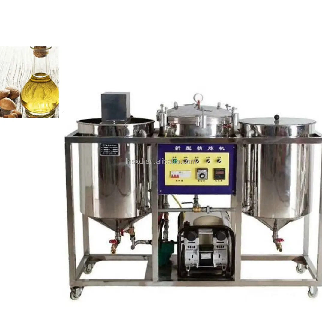 Máquina comercial de desgasificación y desfosforación de aceite crudo, Refinería de aceite de semilla de algodón de acero inoxidable