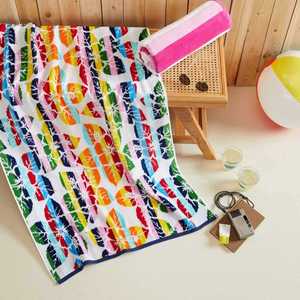 Serviettes de plage d'été en coton 100% de haute qualité, impression personnalisée directement en usine, serviette de plage jacquard personnalisée avec logo - Product Image 3