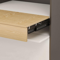 Table de salle à manger télescopique escamotable invisible en fer, à fixation latérale, avec extension de bureau relevable