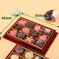Mini Pâtisserie au Chocolat Modèle de Dessert Format de Poche Miniature Alimentaire Jouet Cadeau Accessoires d'Ornement pour Scène de Maison de Poupée