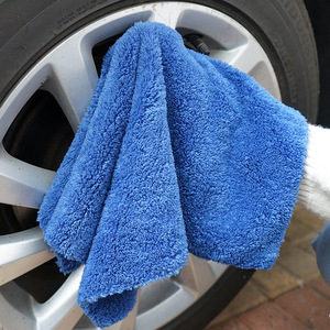 Toalla de microfibra para lavado de autos 40x40 cm 350Gsm, paño de limpieza absorbente de coral fleece para el cuidado del vehículo - Product Image 1