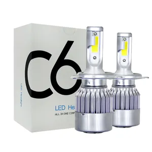 Led c6 scheinwerfer licht h7 h11 9005 hb3 9006 hb4 h3 auto lampen leuchten c6 led scheinwerfer h4 für weiße farbe oder zweifarbig