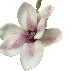 Minirama de tallo largo artificial para decoración del hogar, flor de magnolia de seda con spray para arreglos florales en jarrón - Product Image 2