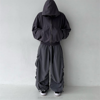 Vente en gros d'usine Pantalon cargo ample et décontracté pour hommes et femmes, ample, ample, ample, jambe large, pantalon parachute pour hommes