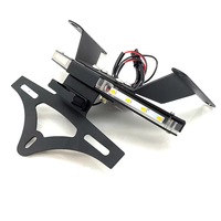Adecuado para la modificación de motocicleta CB650R CBR650R con soporte de placa de matrícula de señal de giro y accesorios de soporte de placa corta