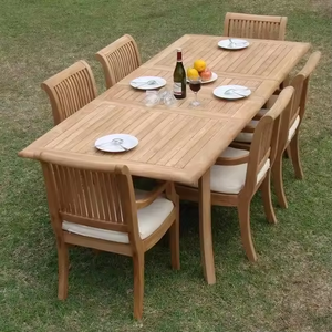 Fashion High Quality Modern Teak Furniture Wicker Back with Waterproof Cushions Wood Patio Dining <b>Garden</b> Outdoor Chair - Product Image 2