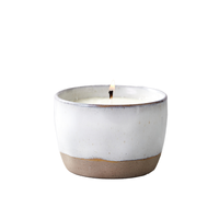 2025 nouveau récipient de bougie en porcelaine en forme de bol nordique noël blanc Unique vide en céramique bougie pot bougie conteneur