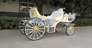 Chariot de mariage électrique à chevaux, calèche de tourisme européenne à chevaux, chariot de balnéo à chevaux - Product Image 5