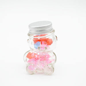 <span class=keywords><strong>Barattolo</strong></span> Decorativo in Vetro Trasparente a Forma <span class=keywords><strong>di</strong></span> Orsacchiotto con Coperchio per Caramelle/Contenitore per Desideri - Product Image 3