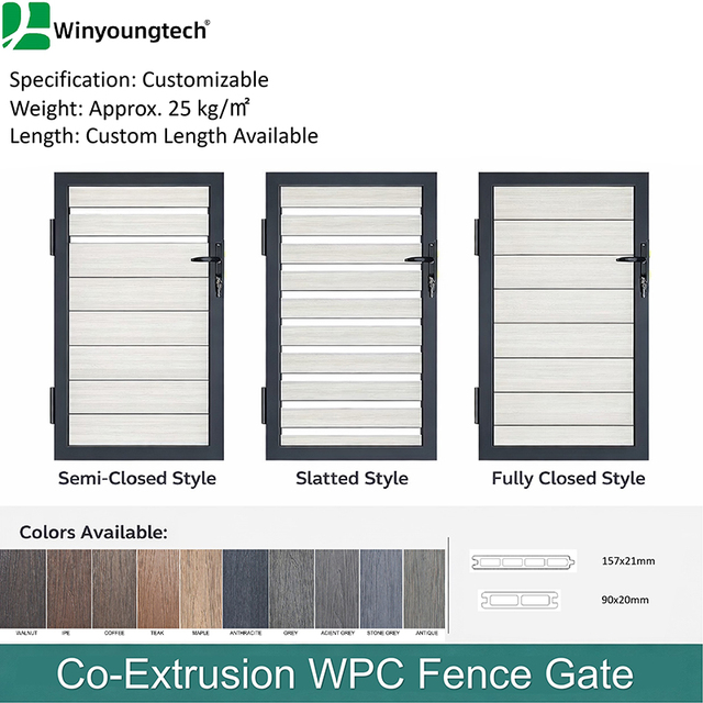 Premium Wood Plastic Composite Door WPC Fence Door