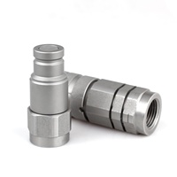 Raccord rapide à face plate forgé en acier au carbone zingué haute pression 350 bars, filetage BSPP DN 10 1/2 pouce, norme ISO 16028