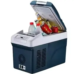 electronic portable 12v dc compressor mini refrigerator 15L camping fridges freezer cooler box car home dual use