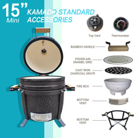 Usine Taille Multiple 15 24 Pouces Fumoir à Granulés Barbecue Charbon Kebab Oeuf Vert Grill BBQ Céramique Grill Kamado