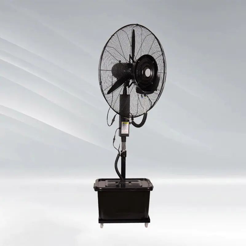 Trong Nhà Ngoài Trời Ox Fan 26 Inch Khử Trùng Phun Fan Tạo Độ Ẩm Làm Mát Điện Đứng Sương Fan Công Nghiệp