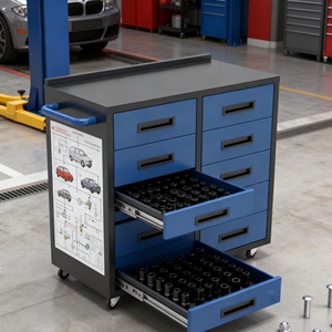 Customizable 10 <b>Drawer</b> <b>Tool</b> Cabinet Mobile Storage Solution OEM Supported Garage Workstation - Product Image 6