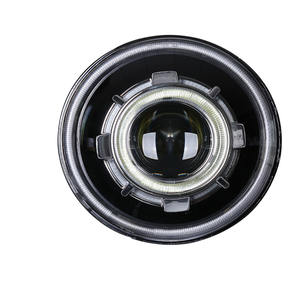 Faro Delantero para Motocicleta de Alta Calidad, 7 Pulgadas, 75W, HID Bi-xenón, Proyector, 12V, Redondo, con Halo y Ojos de Demonio, 8000 Lúmenes, 6500K - Product Image 1