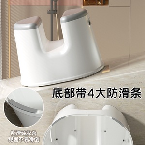 Bathroom Stool <b>Shower</b> <b>Chair</b> Plastic Non Slip 42x30x33cm <b>For</b> <b>Elderly</b> Pregnant Adults With Drainage Design - Product Image 3