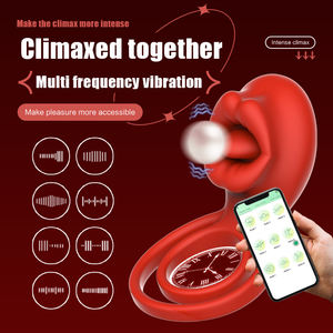 App con anello vibrante vibrante con stimolatore clitorideo per piacere pene anello vibratore coppie per adulti giocattoli sessuali per uomini e donne - Product Image 4