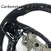 Volant en fibre de carbone forgé sur mesure pour Chevrolet Silverado 1500 LT RST Trail Boss High Country ZR2 2019+ – Amélioration de la compatibilité OEM