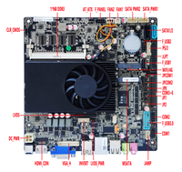 Motherboard ITX Mini Tiongkok QM6600-UA prosesor Cpu 2th dan 3th Gen Core I3 I5 I7 dengan ram Ddr3 8GB untuk papan industri
