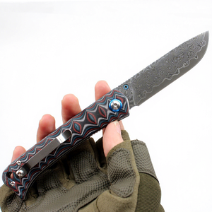 Coltelli Tattici Pieghevoli Personalizzati all'Ingrosso con Lame in Acciaio Damascato per Caccia, Sopravvivenza, Campeggio - Product Image 3