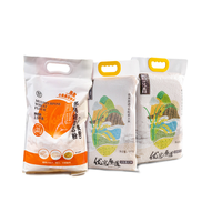 Sacs d'emballage pour riz en nylon plastique à fond plat refermables, résistants à l'humidité, imprimés sur mesure Jingran Z013, multi-tailles, 2 kg, 5 kg, 10 kg pour